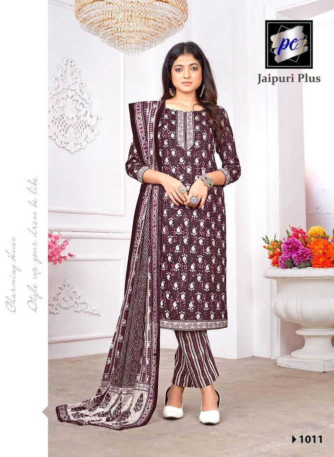 Jaipuri Plus Vol 1 By PC Poplin Cotton Printed Kurti With Bottom Dupatta Wholesale Shop In Surat 